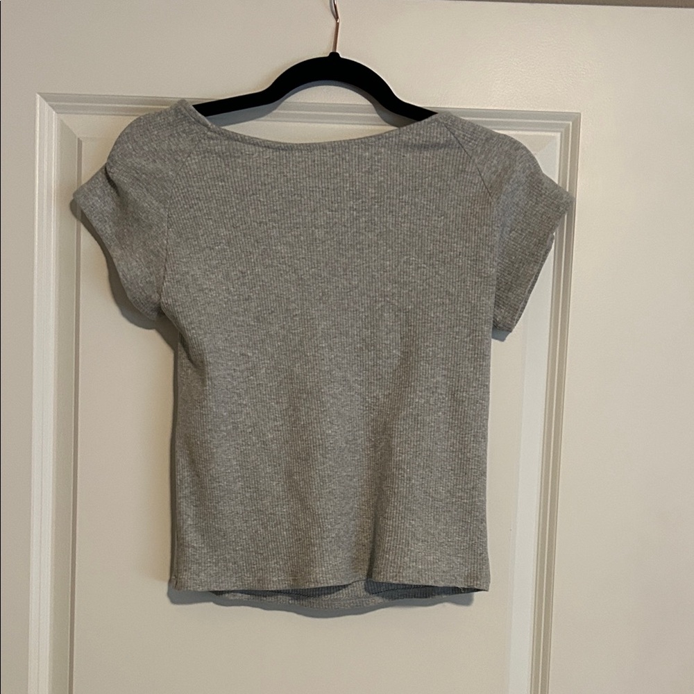 Aerie Heather Gray Short Sleeve Top